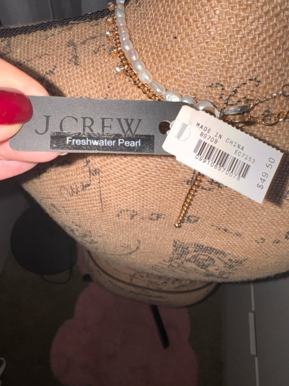 NWT J. Crew Freshwater Pearl Necklace - Picture 6 of 7